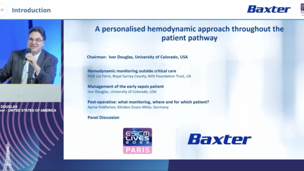 Screenshot of presentation with Ivor Douglas
