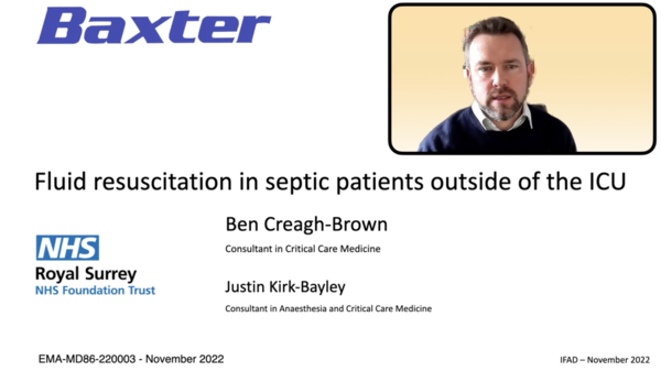 Screenshot of presentation with Ben Creagh-Brown