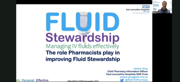 The role pharmacists play in improving fluid Stewardship by Dr Alistair Gray