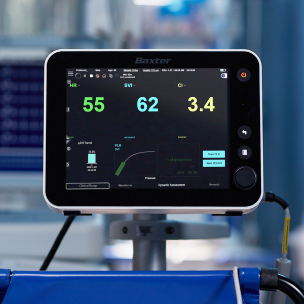 Close up shot of medical device screen